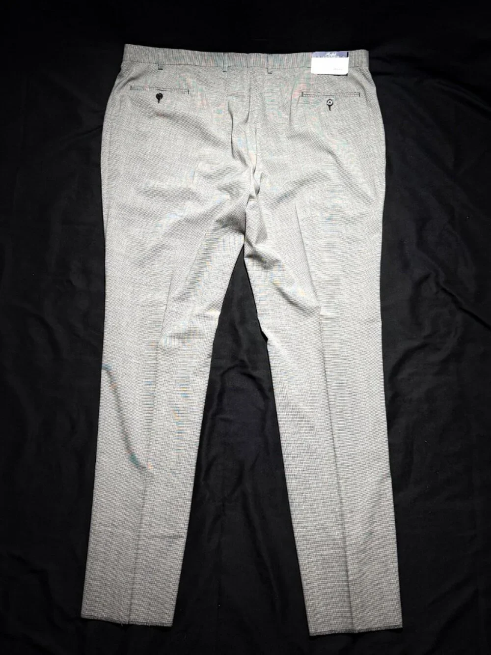 NWT Ralph by Ralph Lauren 2pc Suit 50R 45W BlK/White Houndstooth Wool Unaltered